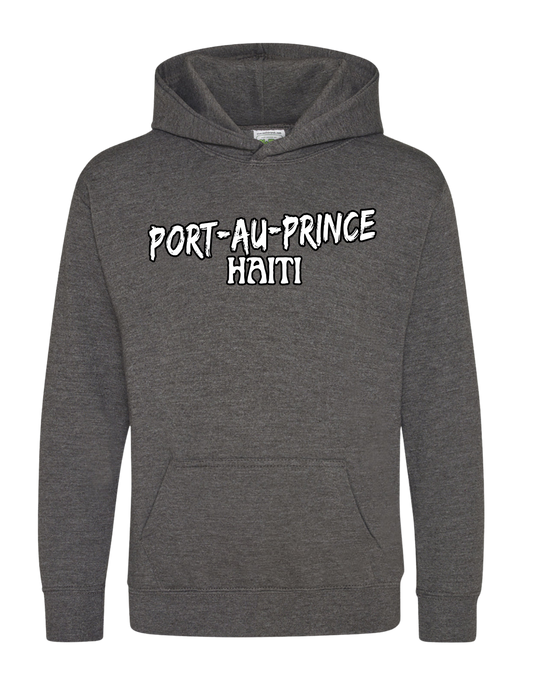 Port-Au-Prince, Haiti. Unisex Hoodie with Lettering design!