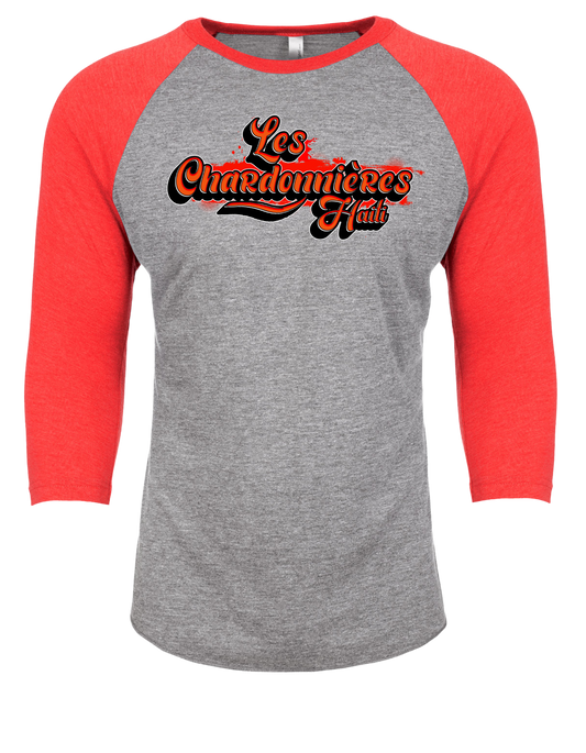 Les Chardonnieres, Haiti. Unisex CVC Three-Quarter Sleeve Raglan Baseball T-Shirt