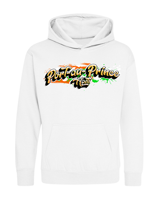 Port-Au-Prince, Haiti. Unisex Hoodie with Graffiti design!