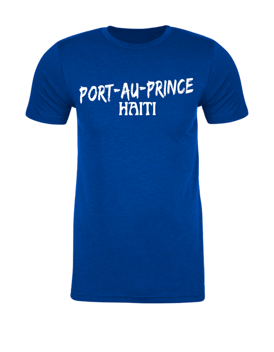 Port-Au-Prince, Haiti. Unisex Premier T-shirt with Lettering design!