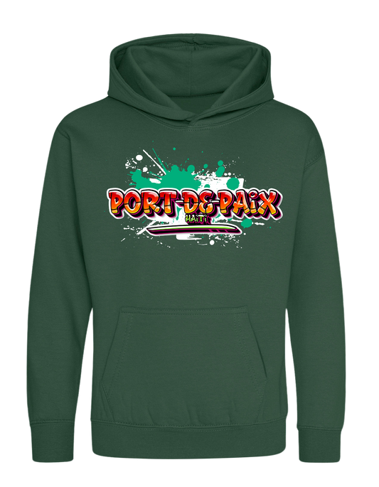 Port-de-Paix, Haiti. Unisex Hoodie with Graffiti design!